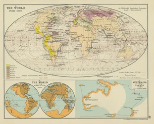 De wereld 1588-1650 (kleurenlitho)