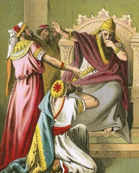 De astrologen ontdekken de droom van de koning niet