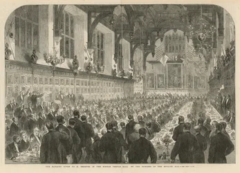Het banket gegeven aan M Berryer in de Middle Temple Hall
