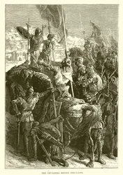 De kruisvaarders voor Jeruzalem