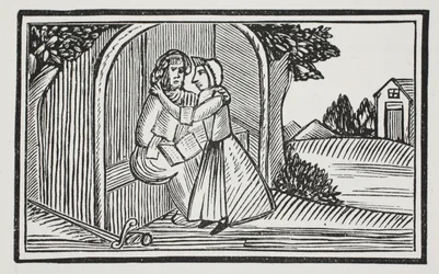 De dood van Guy, illustratie uit Chap-books van de achttiende eeuw door John Ashton, uitgegeven 1882