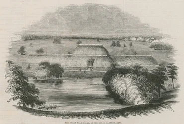 Het grote Palmhuis in de Koninklijke Tuinen, Kew, Londen
