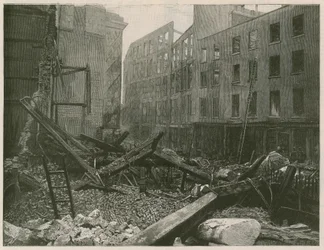 De grote brand in de Old Bailey, Londen