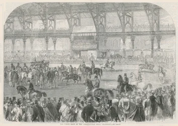 De paardenshow in de Agricultural Hall