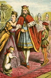 De koning en prinses bezoeken de markies