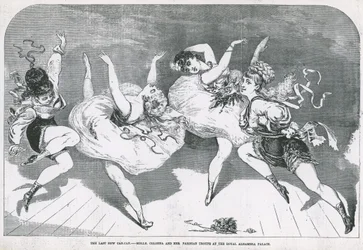 De laatste nieuwe Can-Can - Mddle Colonna en haar Parijse troupe in het Royal Alhambra Palace