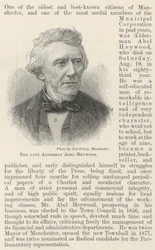 De overleden Wethouder Abel Heywood