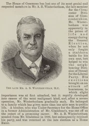 De overleden Mr A B Winterbotham, MP