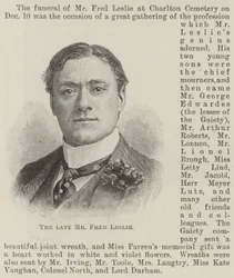 De overleden Mr. Fred Leslie