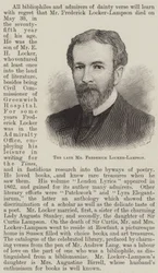 De overleden Mr Frederick Locker-Lampson (gravure)