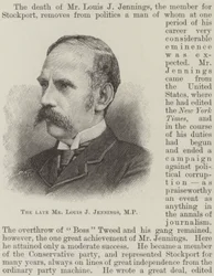 De overleden Mr. Louis J Jennings, MP
