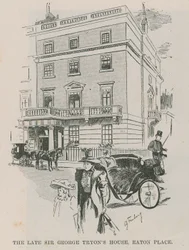 Het huis van de overleden Sir George Tryon, Easton Place, Londen