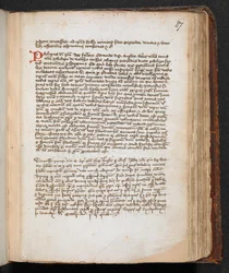 De brief van Robert the Bruce aan Edward II, toegevoegd aan de voet van de pagina