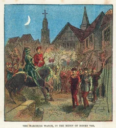 De marcherende wacht tijdens het bewind van koning Hendrik VIII