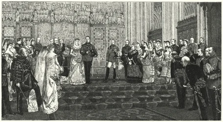 Het huwelijk van de hertog van Albany (gravure)