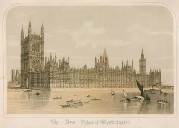 Het nieuwe Palace of Westminster, Londen
