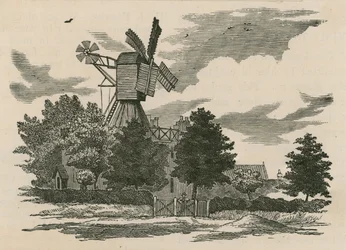 De oude molen op Wimbledon Common