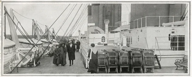 Het promenadedek op Titanic, uit 