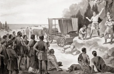 De wagen van Thespis, uit Hutchinson
