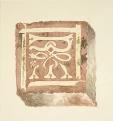 Tegel van de vloer van de kathedraal van Bristol