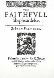 Titelpagina van The Faithfull Shepherdess door John Fletcher, c.1609