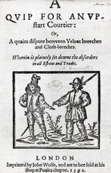 Titelpagina voor A Quip for an Upstart Courtier door Robert Greene, 1592