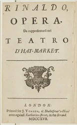 Titelpagina van het libretto van Händels opera 