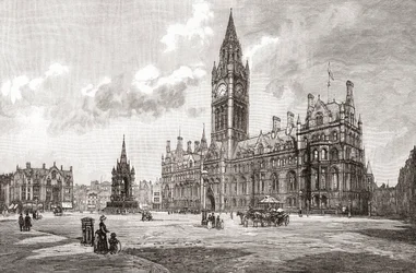 Stadhuis, Albert Square, Manchester, uit 