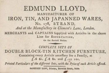 Handelskaart, Edmund Lloyd