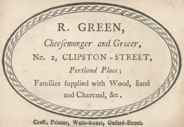 Handelskaart, R Green