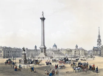 Trafalgar Square met de National Gallery en St Martins Kerk