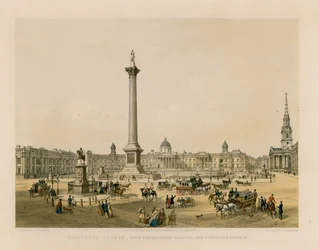 Trafalgar Square met de National Gallery en St Martins Kerk