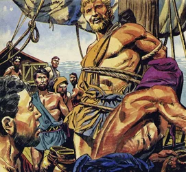 Ulysses beval de bemanning hem hand en voet aan de mast te binden