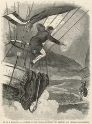 In een luchtballon; Een gevecht in de wolken tussen twee Franse en Pruisische ballonvaarders