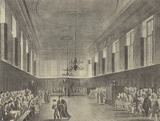 Bovenste school, 1816 (gravure)