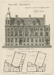 Vestry Hall, Kensington, ontwerp tweede geplaatst door de professionele scheidsrechter