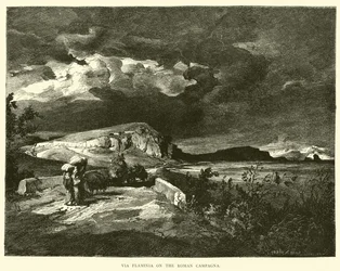 Via Flaminia op de Romeinse Campagna