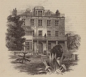 Victor Hugo thuis (gravure)