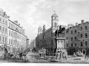 Zicht in Charing Cross richting Northumberland House, 1795