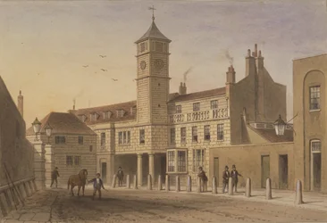 Uitzicht op Bridge House in Bridge Yard, Tooley Street, 1846