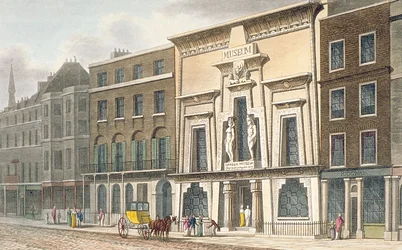 Uitzicht op Bullocks Museum, Piccadilly, 1815