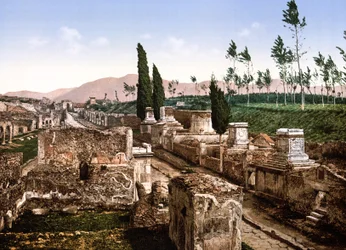 Uitzicht op Pompeii