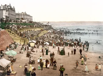 Uitzicht op een Engels strand