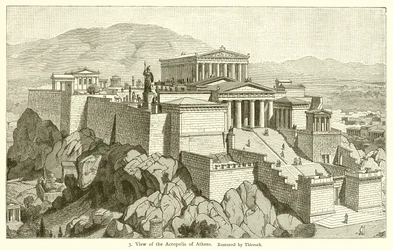 Uitzicht op de Akropolis van Athene