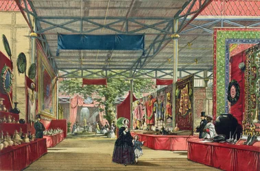 Uitzicht op de Indiase sectie van de Grote Tentoonstelling van 1851, uit Dickinsons Comprehensive Pictures