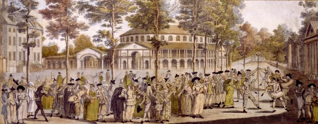 Uitzicht op het Jubileumbal, Ranelagh Gardens, ter viering van de verjaardag van George, Prins van Wales, 24 mei 1759