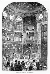Uitzicht op het Koninklijk Panopticum van Wetenschap en Kunst, ca. 1855