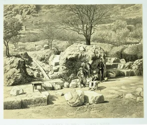 Uitzicht op de Tempel van Mars, uit A History of Discoveries at Helicarnassus, Cnidus, & Branchidae