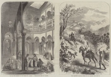 Bezoek van de Keizer van Frankrijk aan Algerije (gravure)