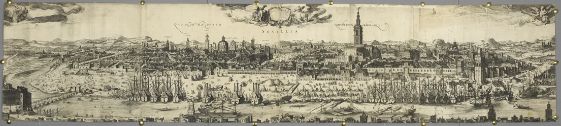 Zicht op de stad Sevilla